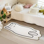 Tapis épais imitation cachemire, motif animal de dessin animé, déco ludique pour salon ou chambre d’enfant - Décoration intérieure