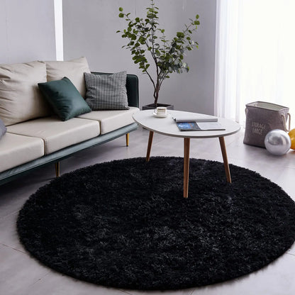 Tapis rond  en peluche - Décoration intérieure 