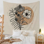 Tapisserie bohème géométrique en macramé suspendue au mur, déco artisanale chic pour chambre chaleureuse - Décoration intérieure