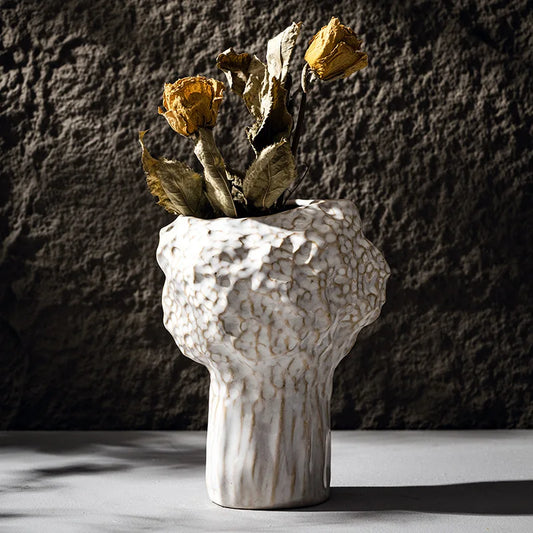 Vase en céramique blanc nordique - Décoration intérieure