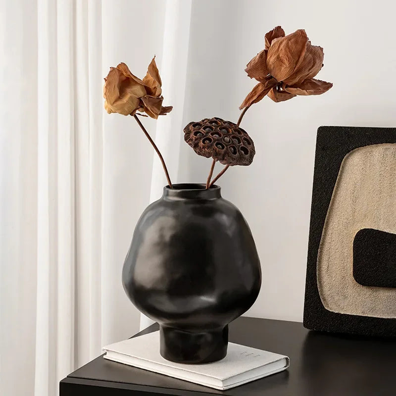 Vase en céramique à surface martelée - Décoration intérieure