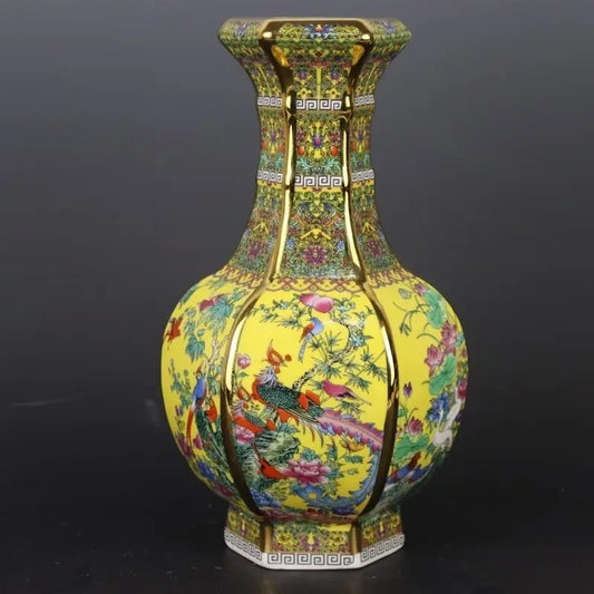 Vase en porcelaine chinoise de Jingdezhen, aux motifs traditionnels - Décoration intérieure