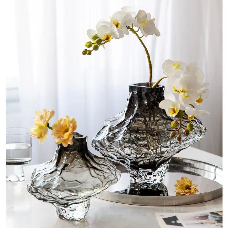 Vase en verre dépoli blanc de style nordique - Décoration intérieure