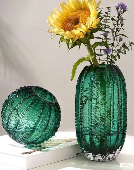 Vase en verre en forme de cactus - Décoration Intérieure