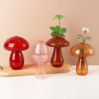 Vase en verre en forme de champignon, décoration de table élégante et naturelle, idéal pour aromathérapie ou plantes hydroponiques - Décoration intérieure