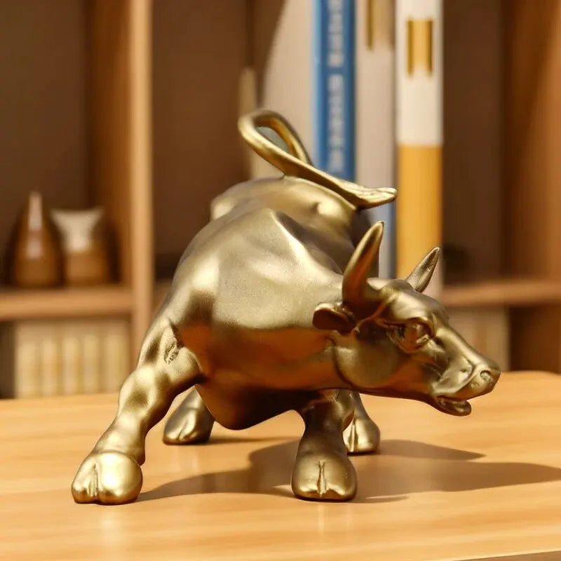 Wall Street Bull Market Ornements en résine Feng Shui symbole de réussite et décoration financière
