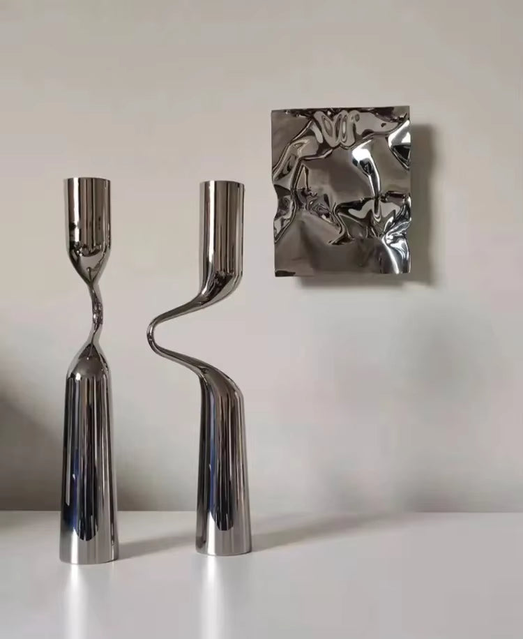 Bougeoir en Métal à double tête