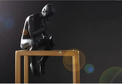 Figurine de Penseur en Métal noir