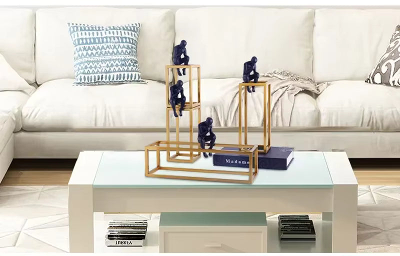 Figurine de Penseur en Métal noir